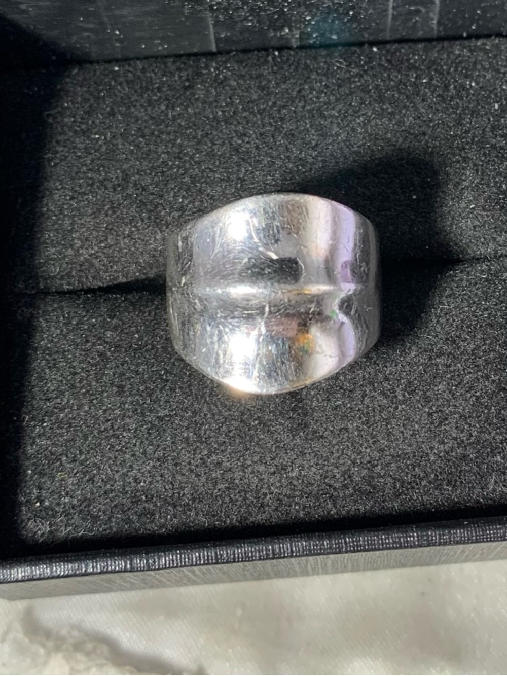 Vintage Sterling Silver Wide Dome Women's Ring - Classic Silver Finish